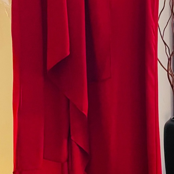 Never worn. BCBG Cherry red high low dress size small. - Picture 6 of 9